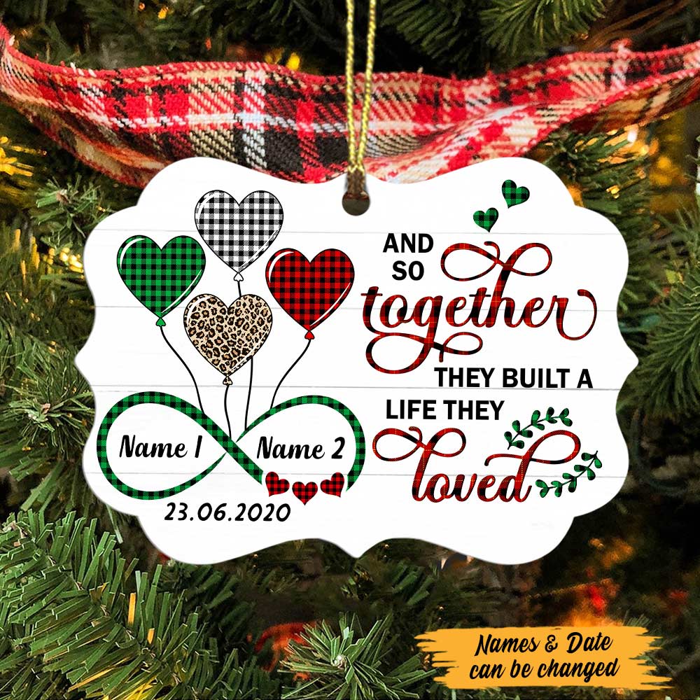 Personalized Christmas Couple Together, And So Together They Built A Life Benelux Ornament