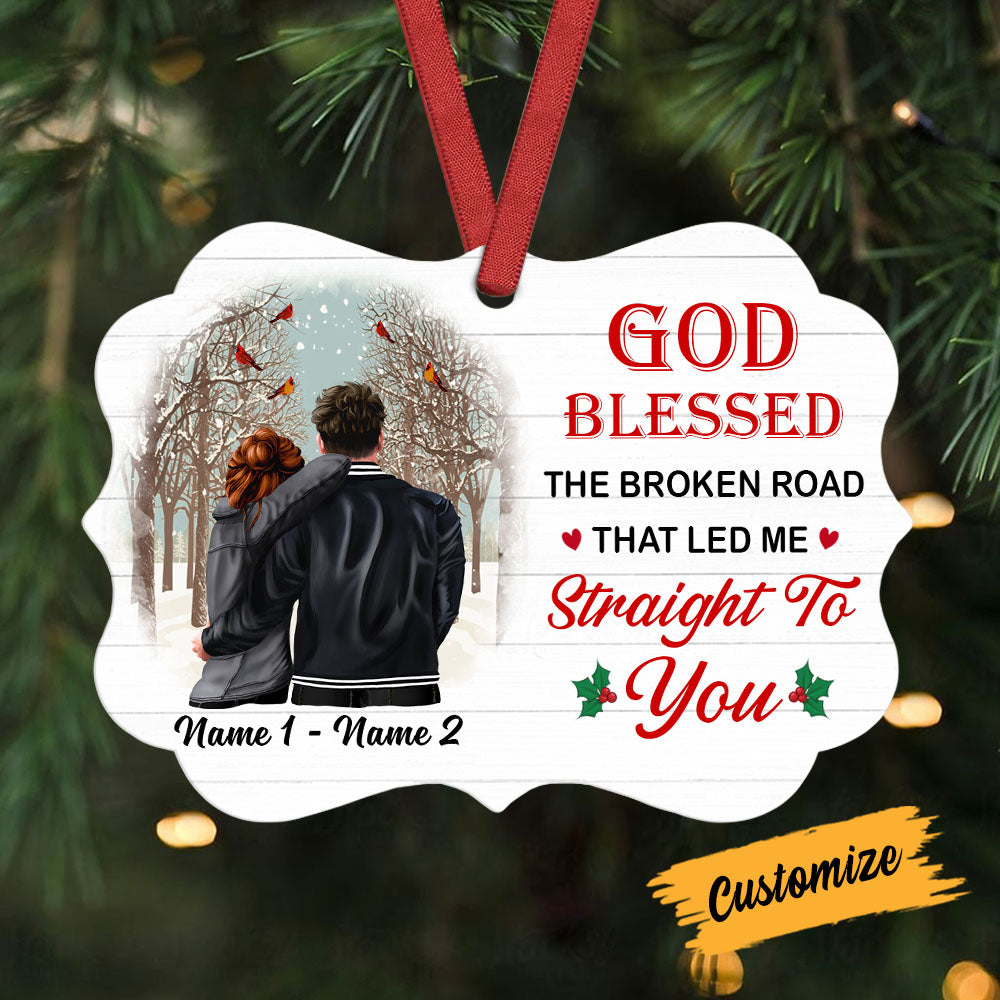 Personalized Blessed Couple Christmas Benelux Ornament - Thegiftio UK