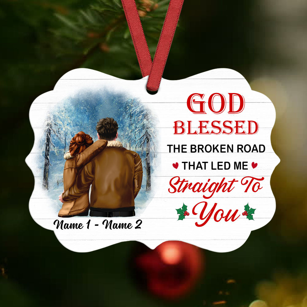 Personalized Blessed Couple Christmas  Benelux Ornament