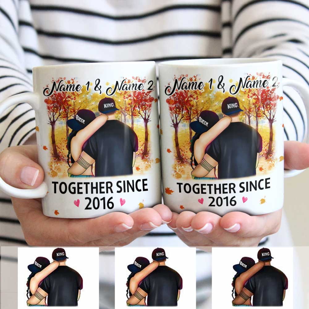 Personalized Couple Fall Together Since Mug - Thegiftio UK