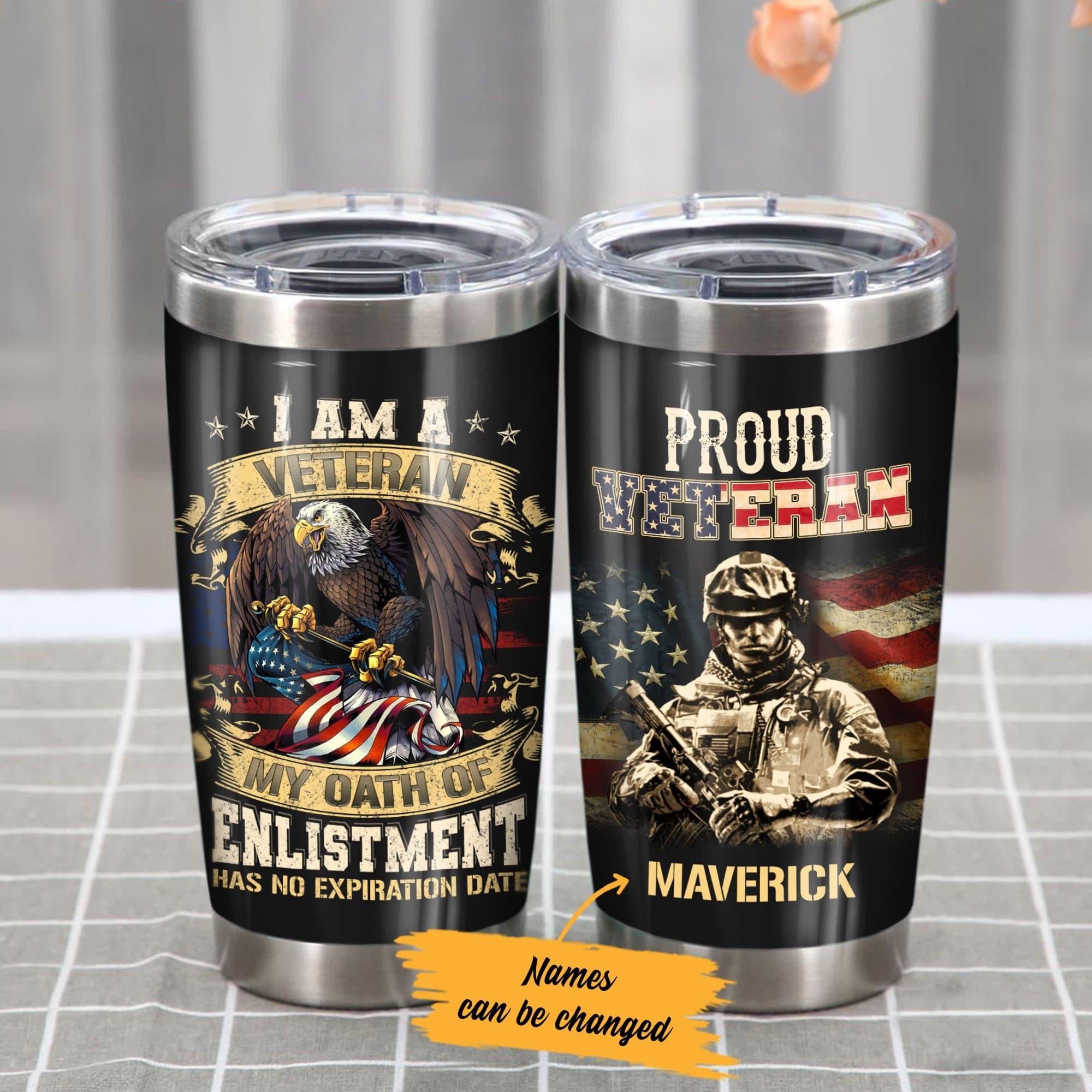 Personalized US Army Steel Tumbler
