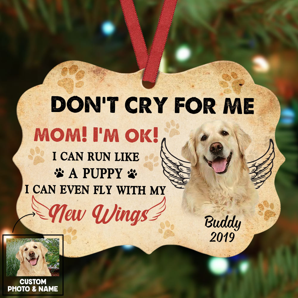 Personalized Dog Memo New Wings Photo Benelux Ornament