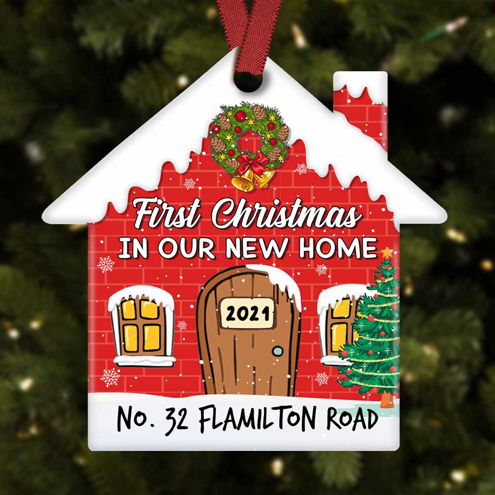 Personalized First Christmas Home House Ornament