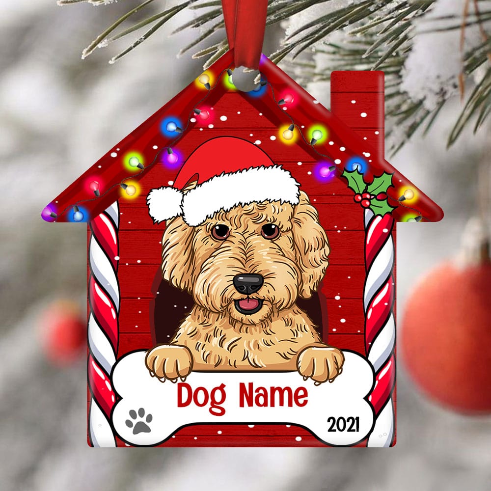 Personalized Dog Christmas House Ornament