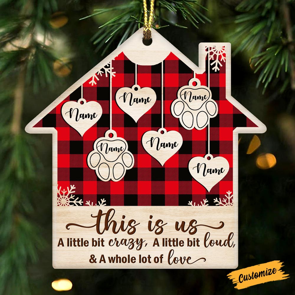 Personalized Family House Ornament