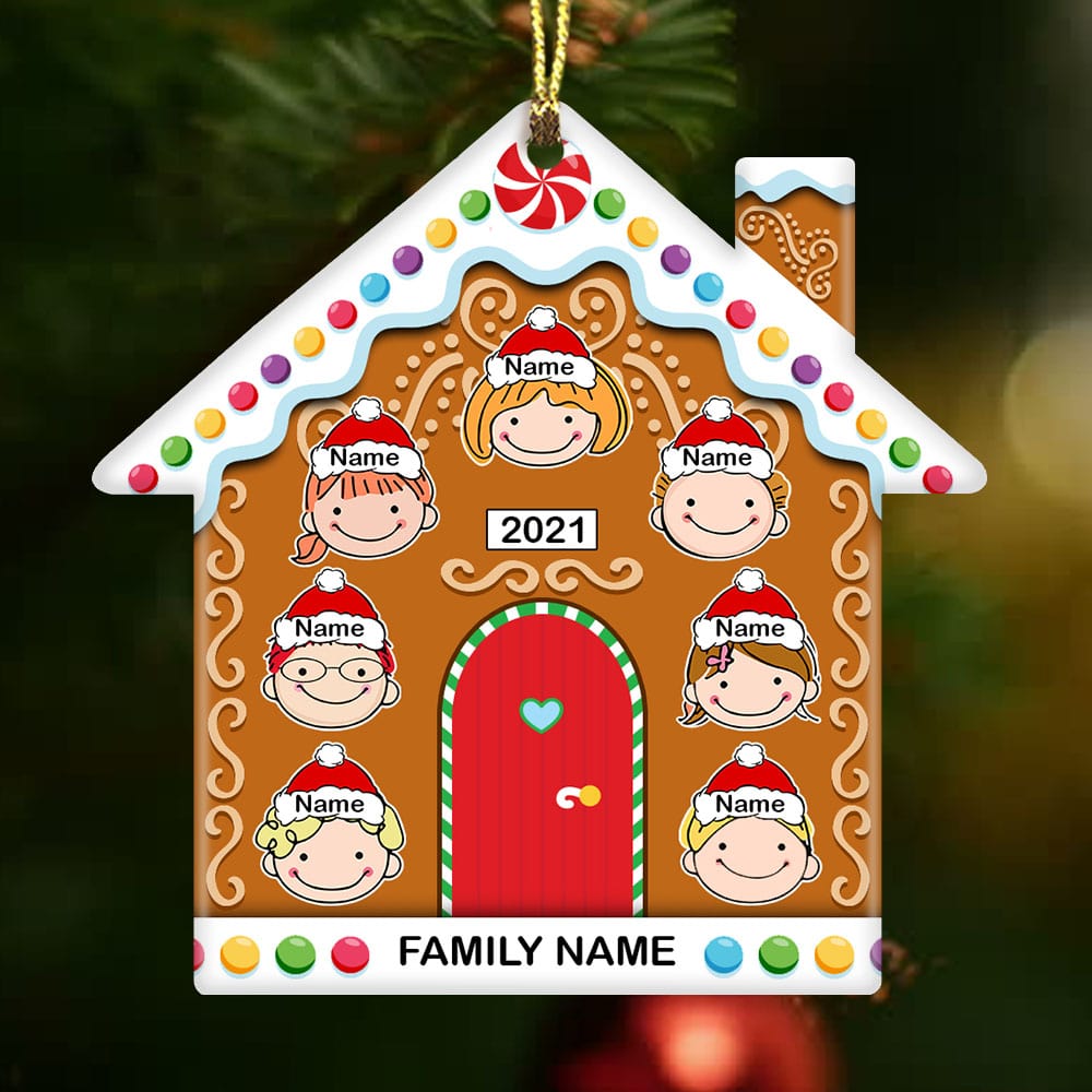 Personalized Family Gingerbread House Ornament