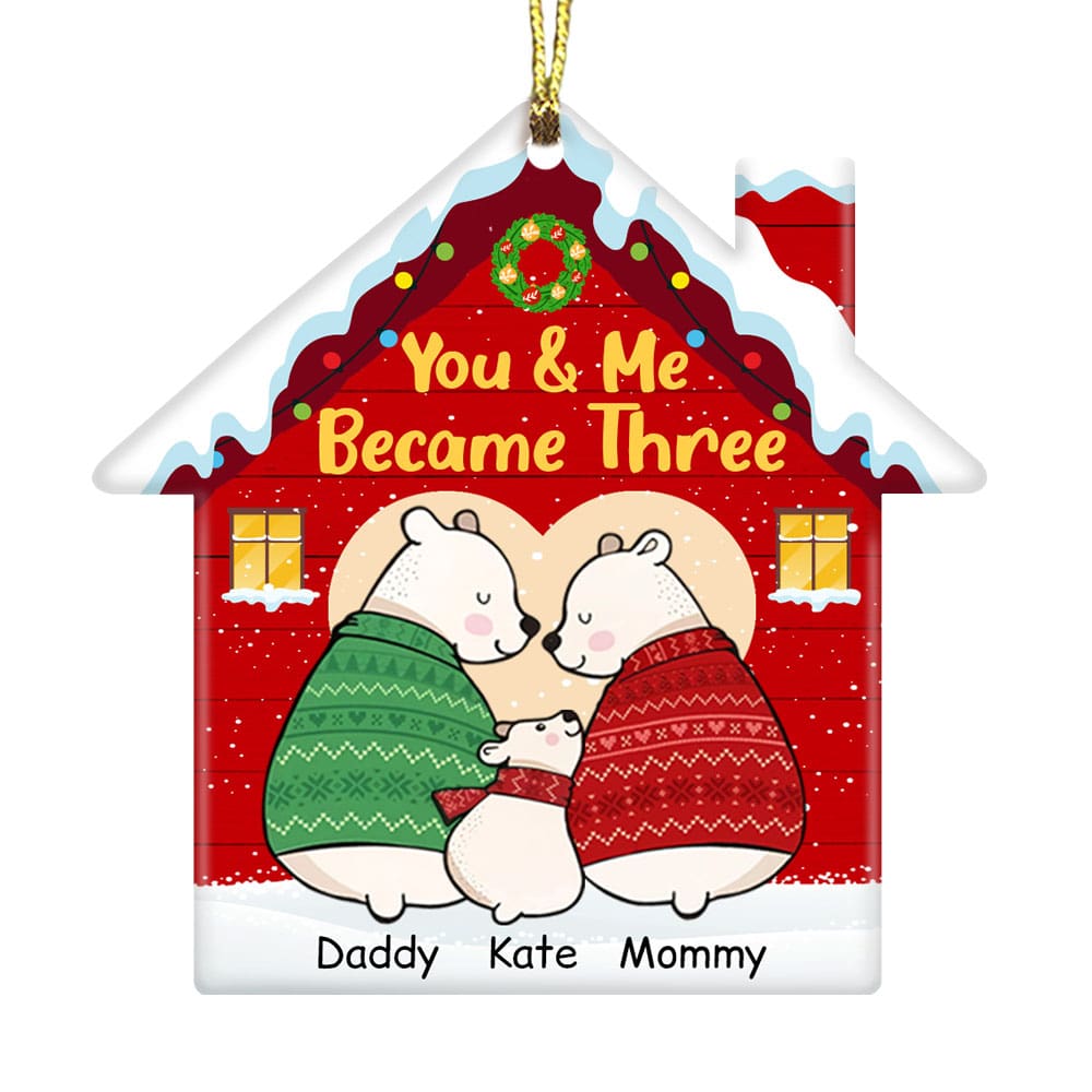 Personalized Baby First Christmas Together House Ornament - Thegiftio