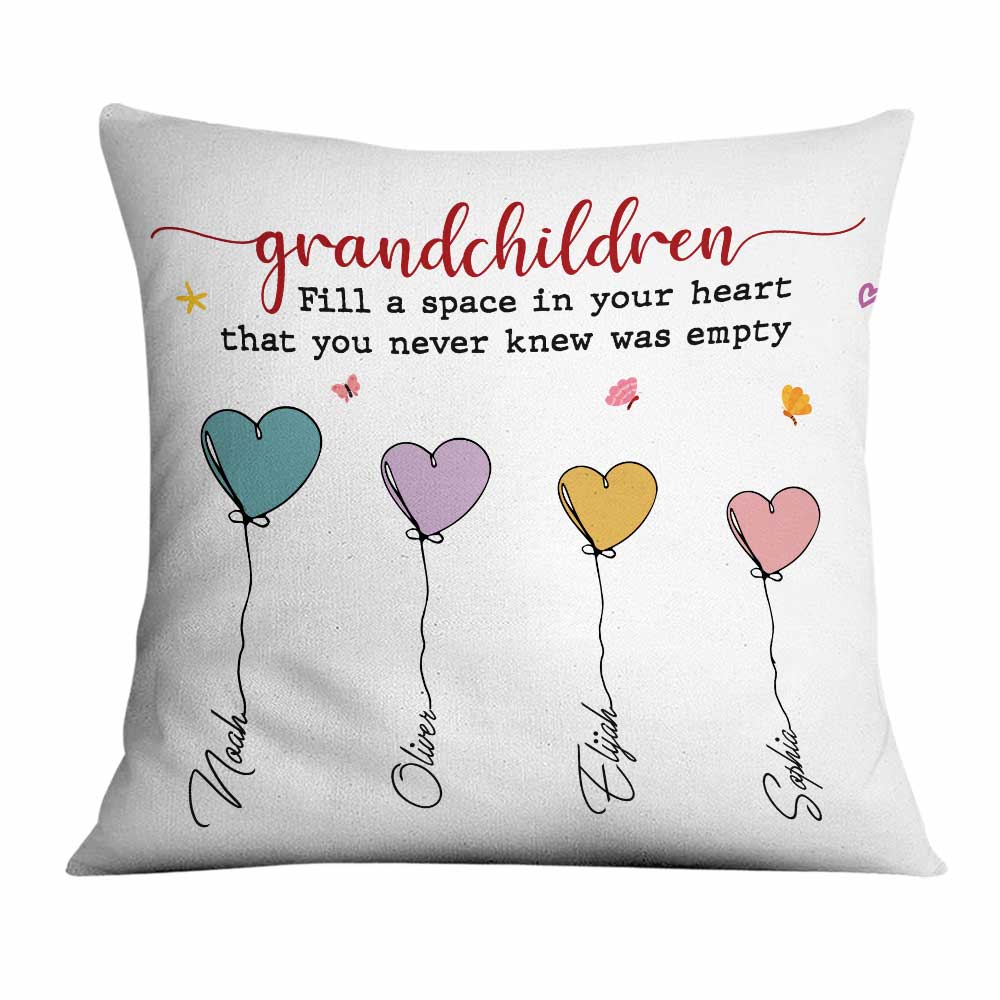 Personalized Grandma Grandpa Heart Pillow - Thegiftio