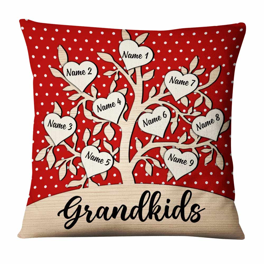 Personalized Grandkid Grandson Granddaughter Grandma Pillow - Thegiftio UK