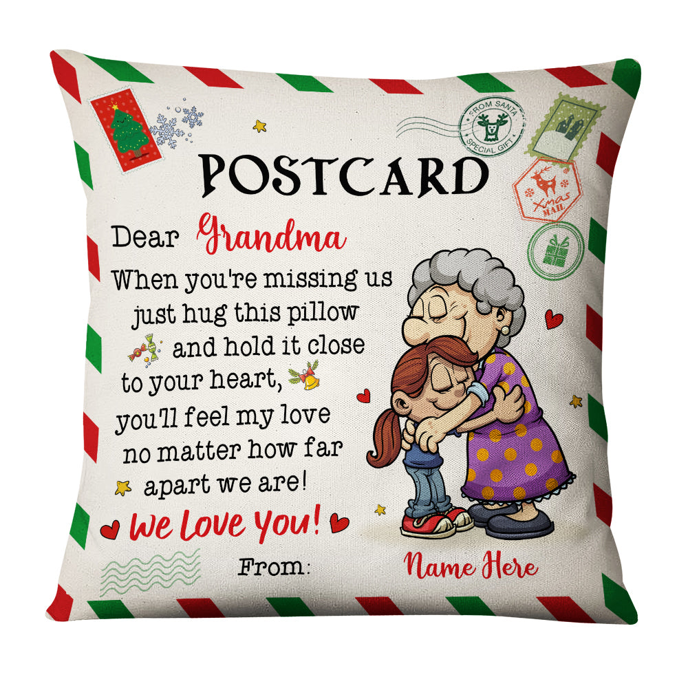 Personalized Mom Grandma Son Daughter Granddaughter Grandson Pillow - Thegiftio