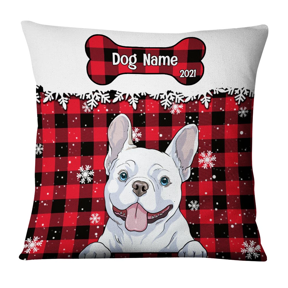 Personalized Christmas Dog Gift For Dog Lovers, Dog Christmas Pillow - Thegiftio UK