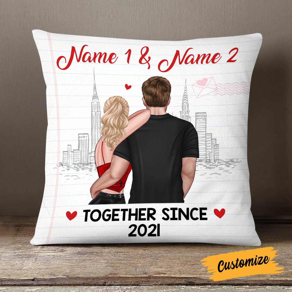 Personalized Couple Together Since Pillow