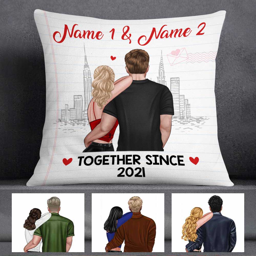 Personalized Couple Together Since Pillow