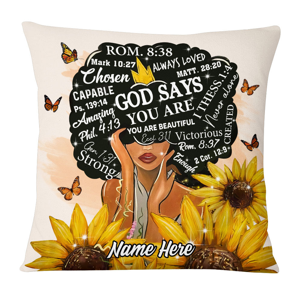Personalized God Says You Are BWA Pillow