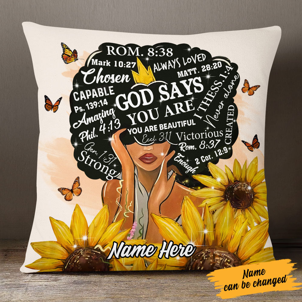 Personalized God Says You Are BWA Pillow