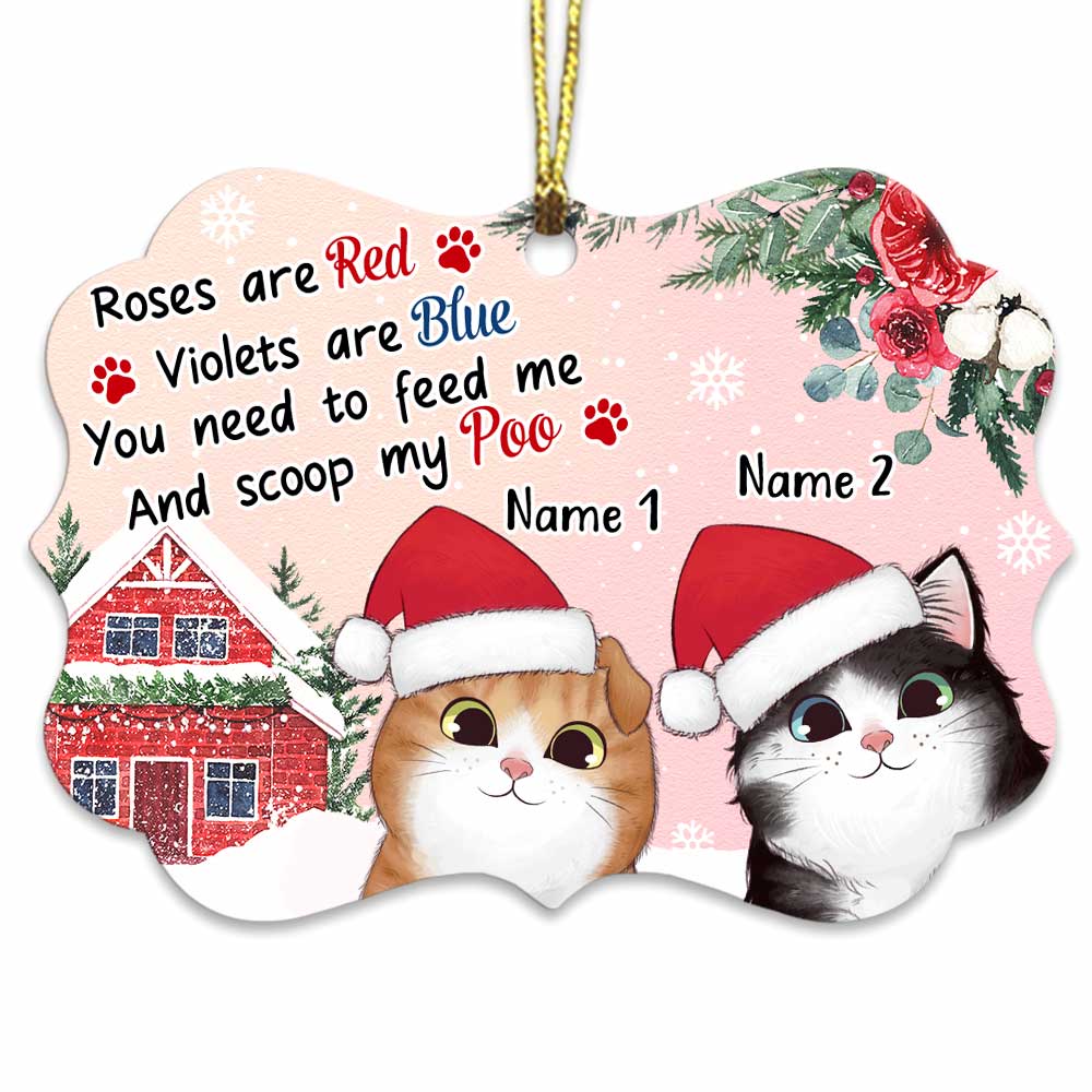 Personalized Christmas Gift For Cat Lover, Funny Cat Gifts, Cat Poem Benelux Ornament