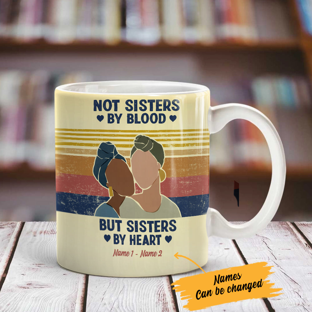 Personalized BWA Friends Sisters By Heart Mug