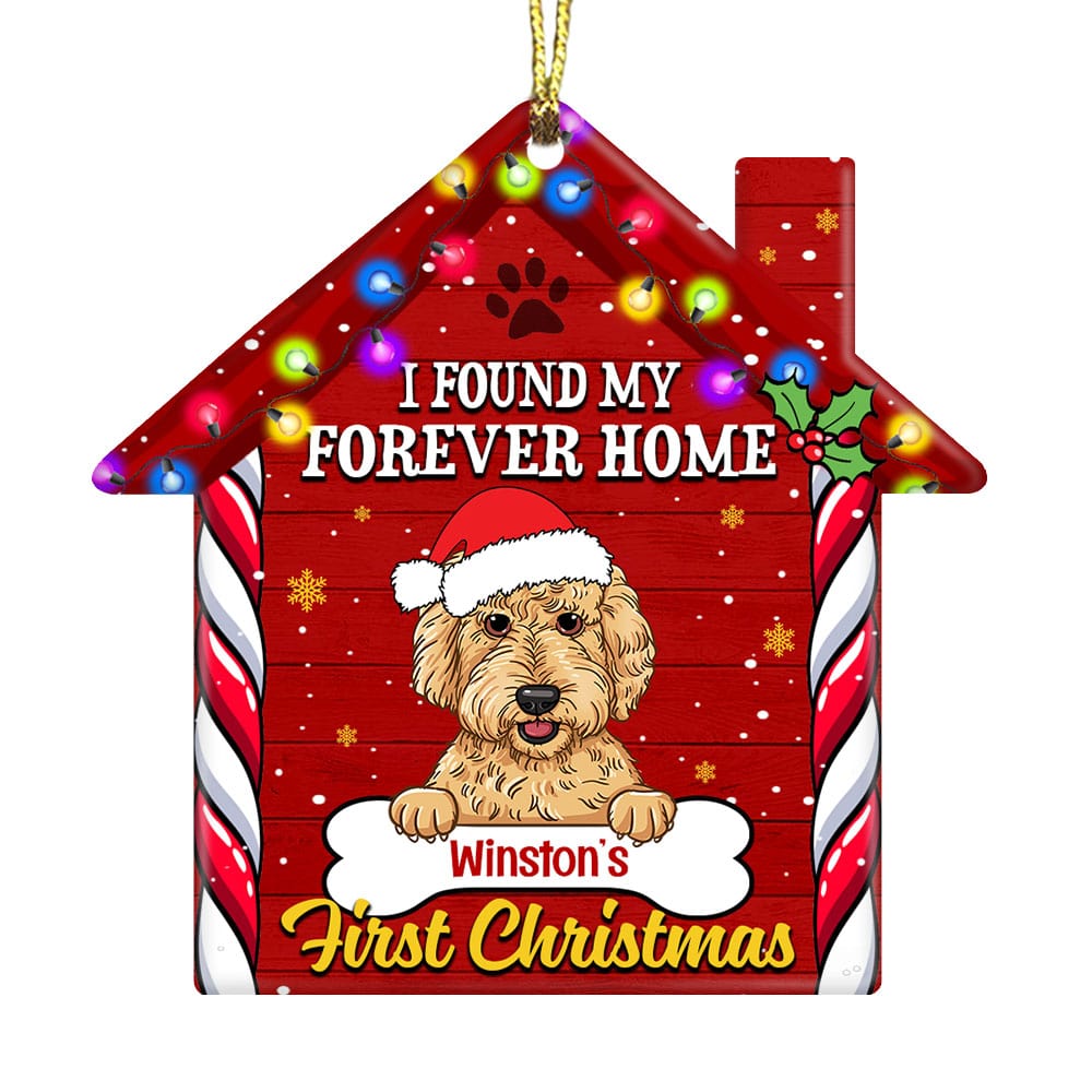Personalized Dog First Christmas House Ornament - Thegiftio