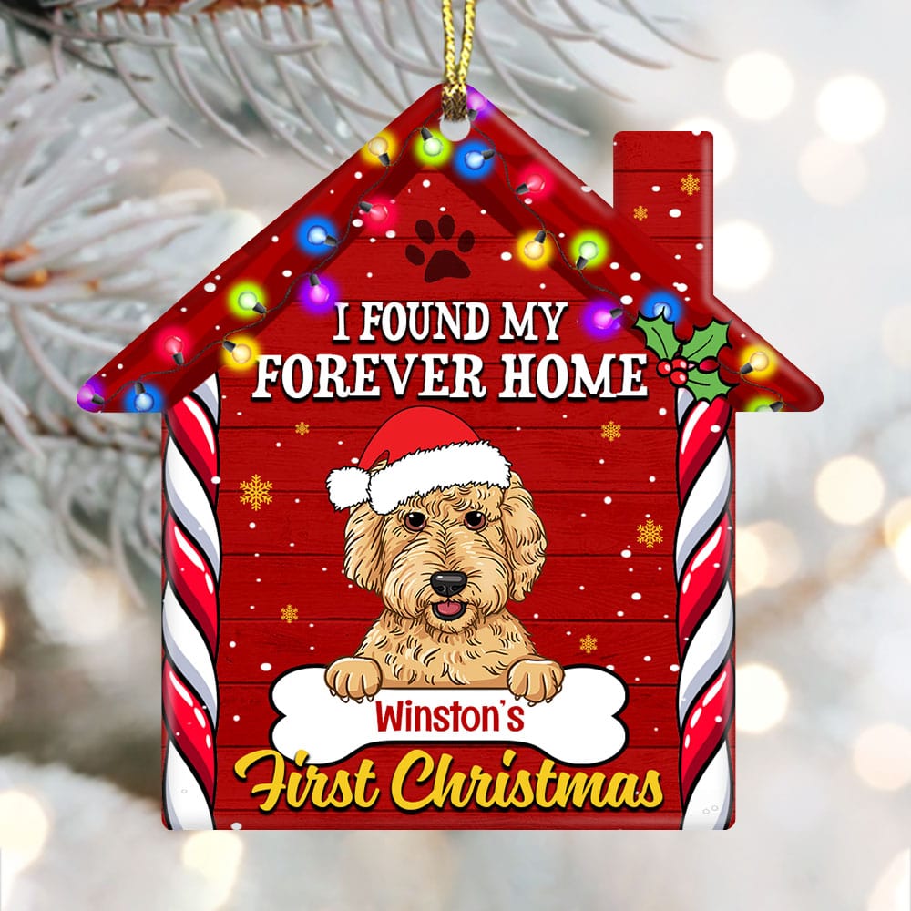 Personalized Dog First Christmas House Ornament