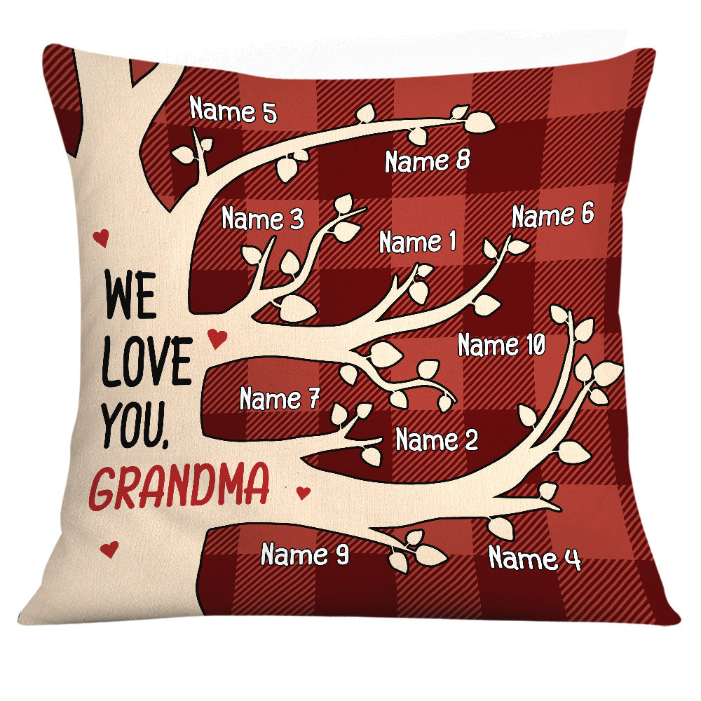Personalized Grandpa Grandma Mom Dad Tree Pillow - Thegiftio UK