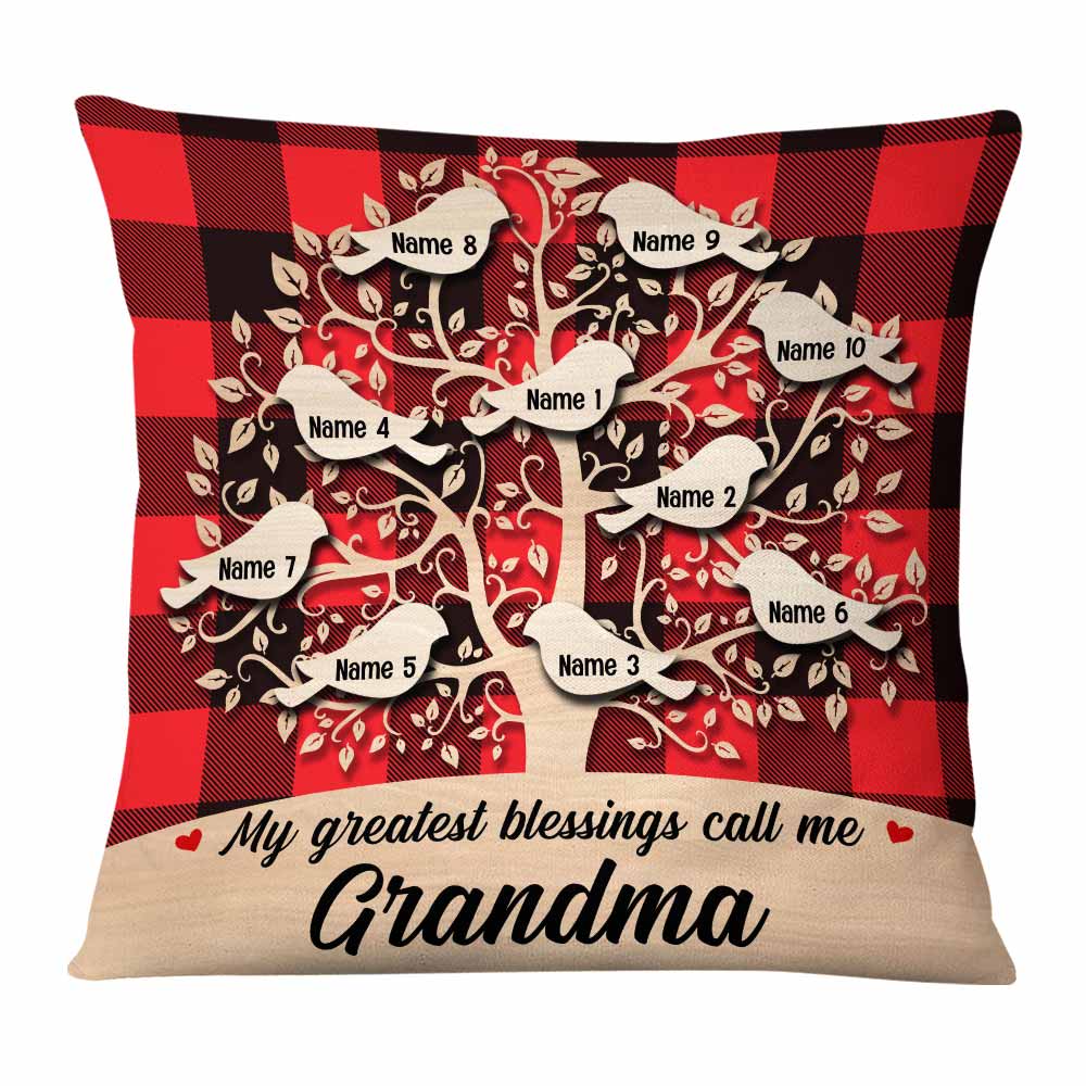 Personalized Mom Grandma Granddaughter Grandson Pillow - Thegiftio UK