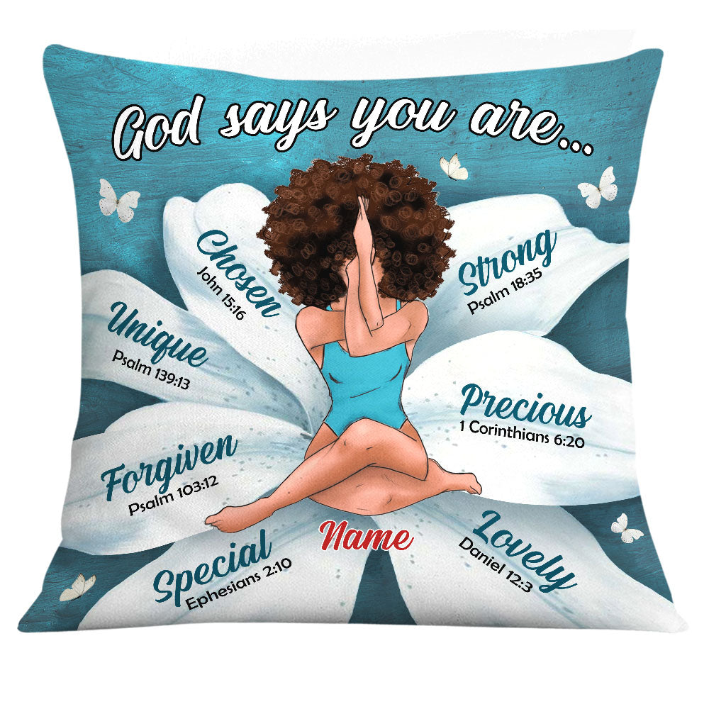 Personalized God Says BWA Pillow - Thegiftio UK