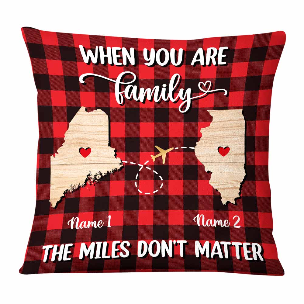 Personalized Moving Away Gift, Leaving Home Gift, Long Distance Family Pillow - Thegiftio UK