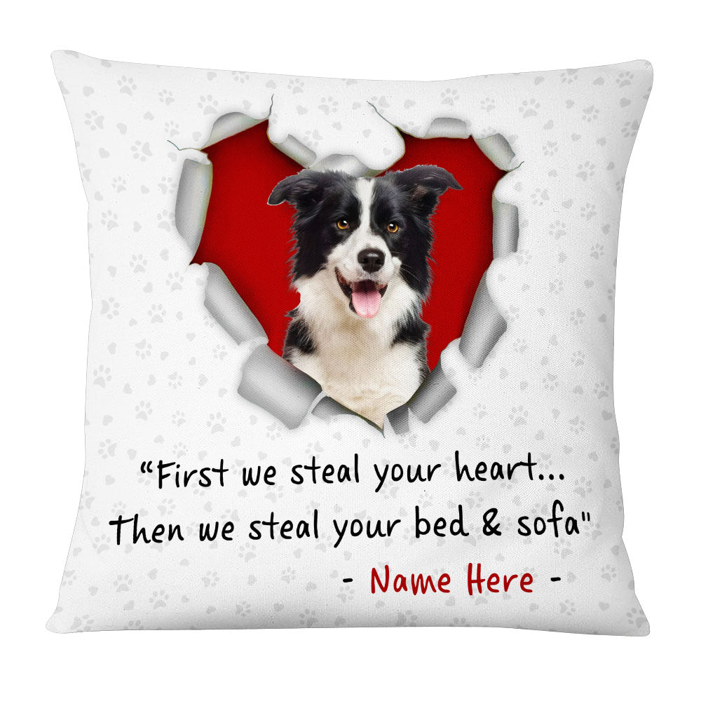 Personalized Dog Cat Photo Stealing Heart Pillow - Thegiftio UK