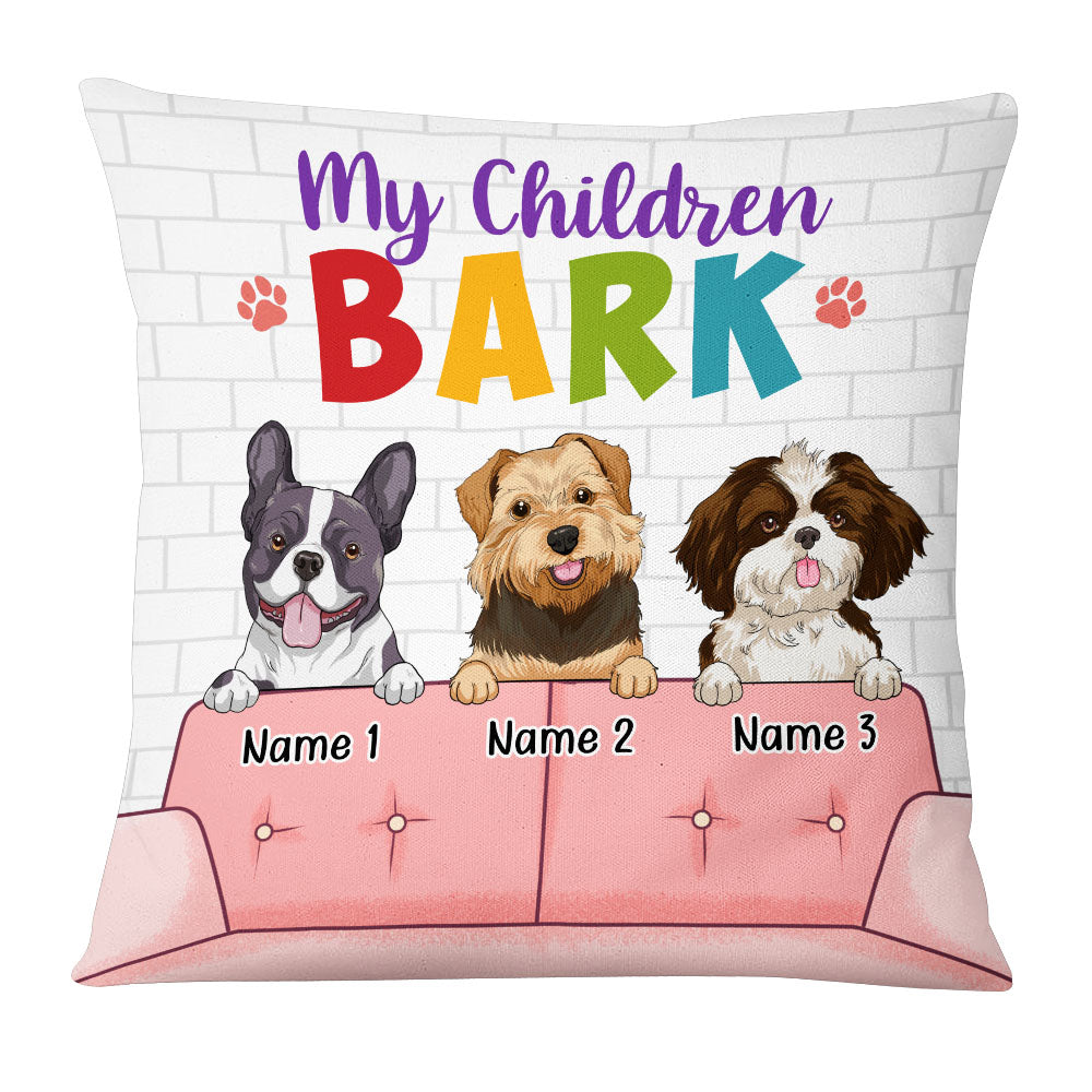 Personalized Mom Life, Dog Mom Life, Barking Children, Dog My Children Pillow - Thegiftio UK