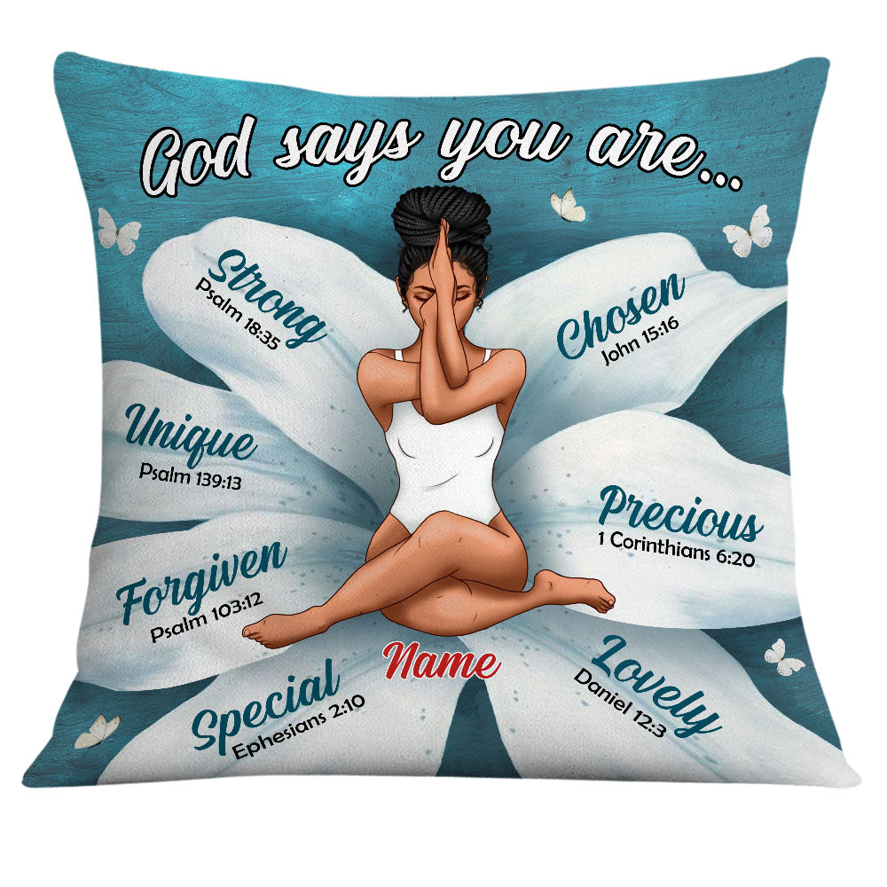 Personalized God Says BWA Pillow - Thegiftio UK