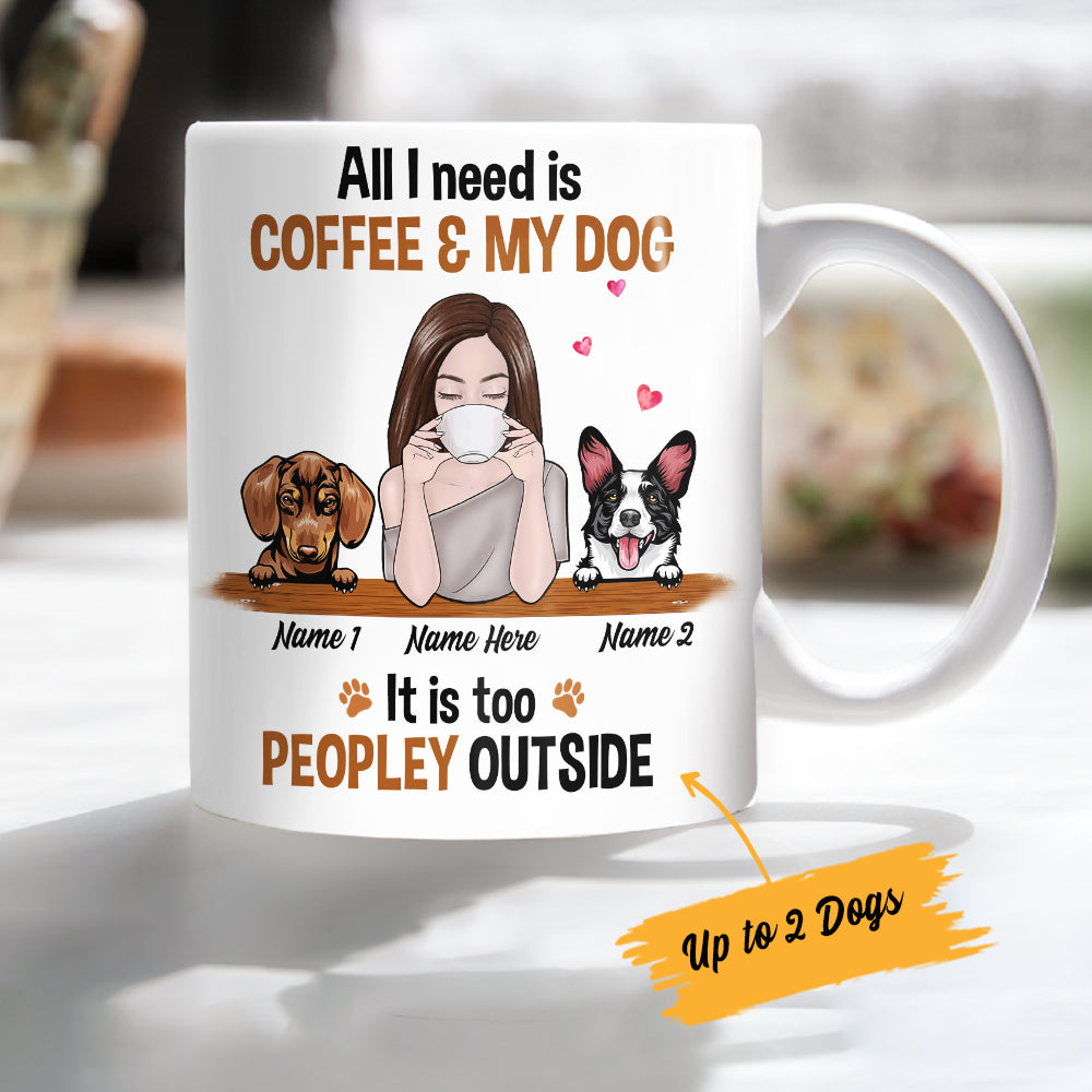 Personalized Dog Coffee Too Peopley Mug