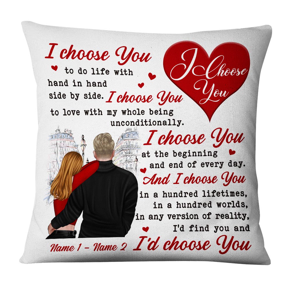 Personalized Couple I Choose You Pillow - Thegiftio UK