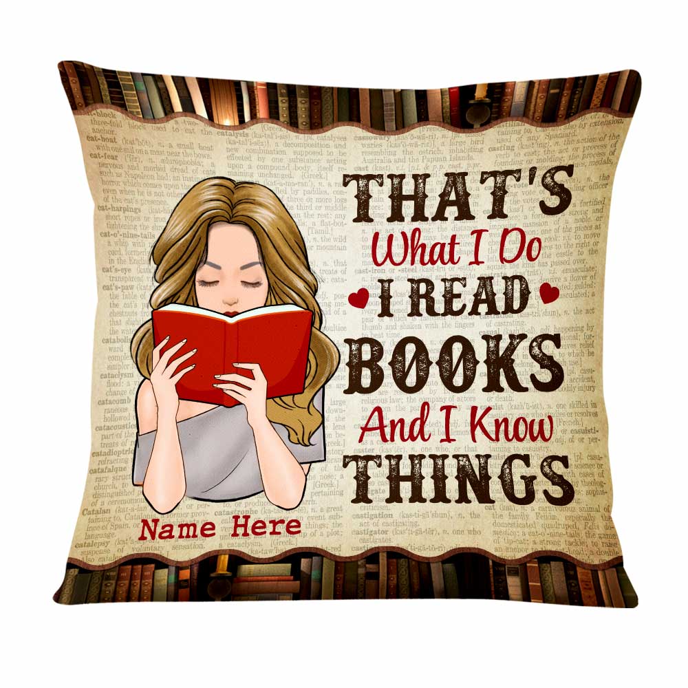 Personalized I Read Books Pillow