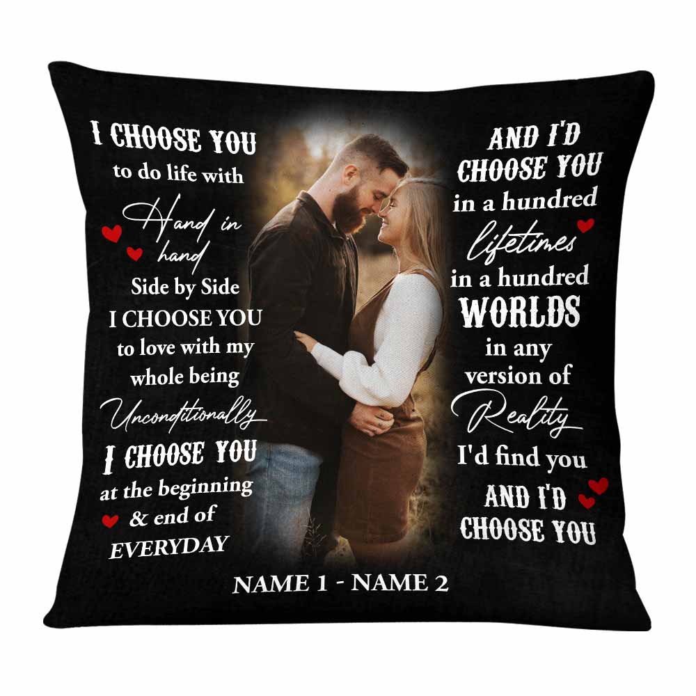 Personalized I Choose You Couple Photo Pillow - Thegiftio UK