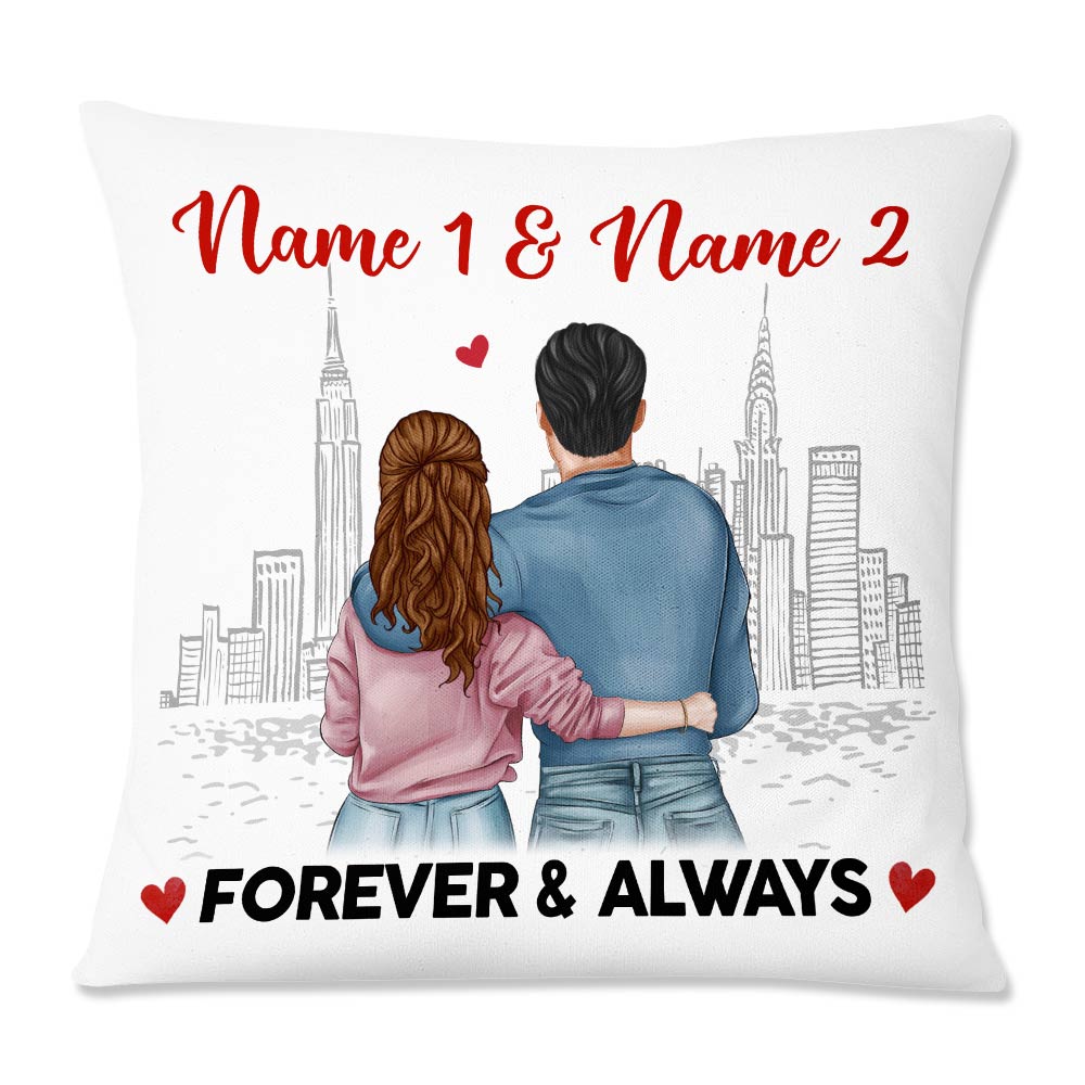 Personalized Couple Forever Always Pillow - Thegiftio UK