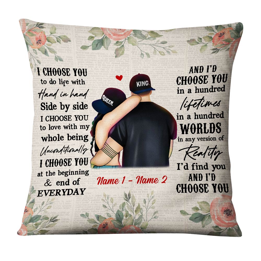 Personalized I Choose You Couple Pillow - Thegiftio UK