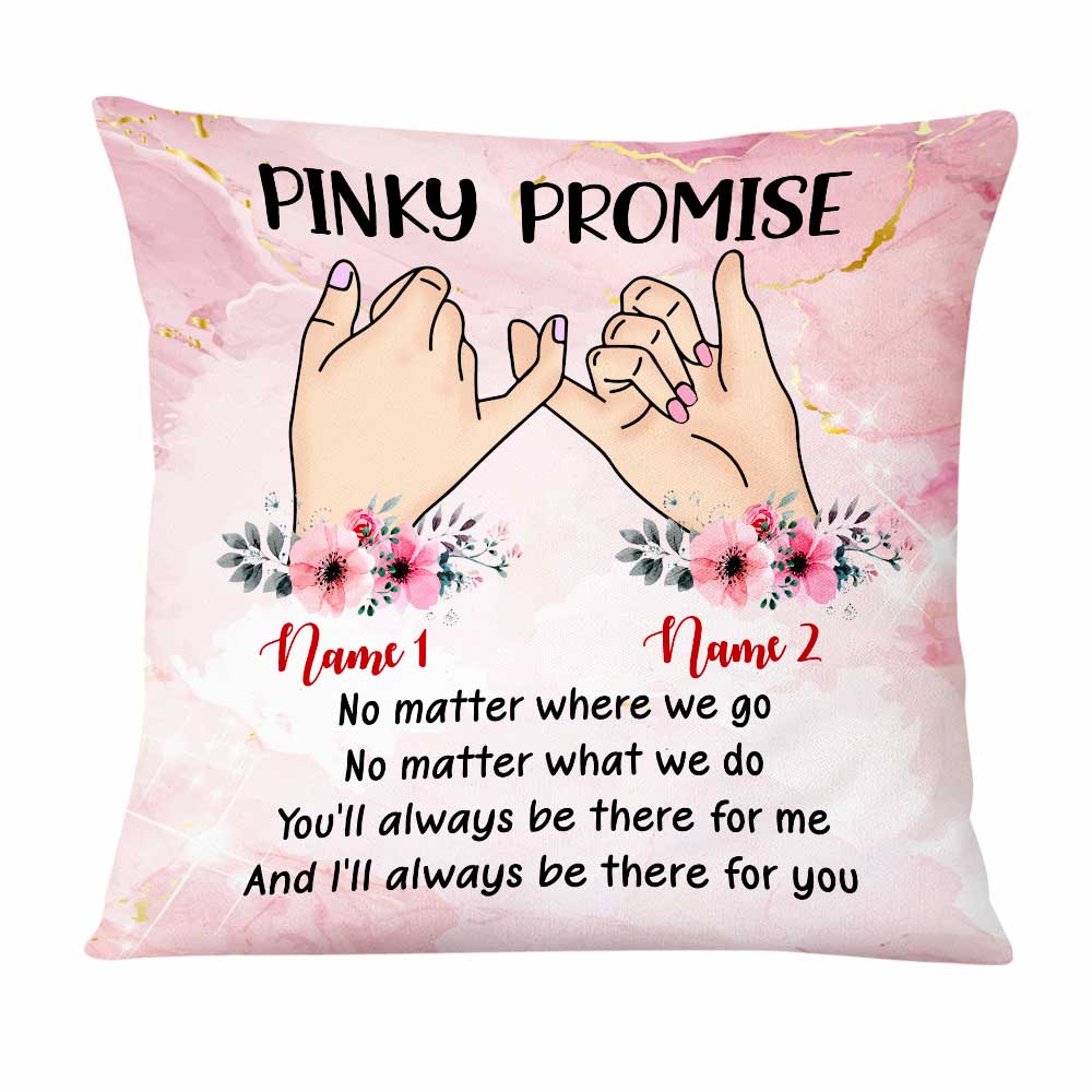 Personalized Gifts For Best Friend, Best Friend Birthday Gifts For Her, Pinky Promise Pillow - Thegiftio UK