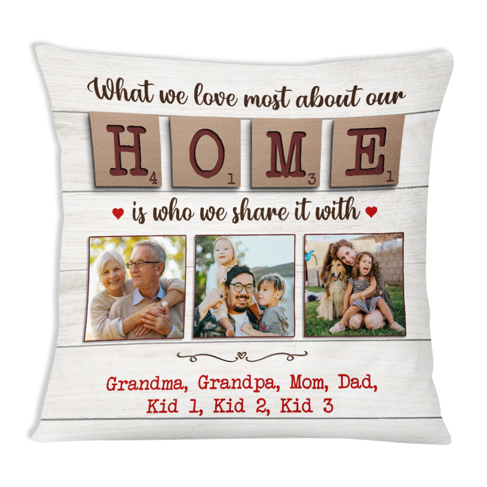 Personalized Family Home Scrabble Pillow - Thegiftio UK
