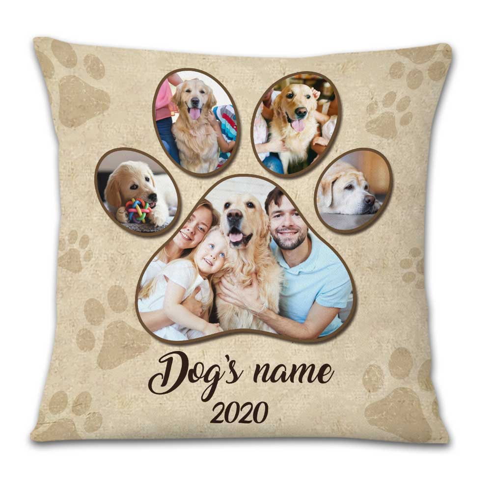 Personalized Dog Memo Photo Paw Pillow - Thegiftio UK