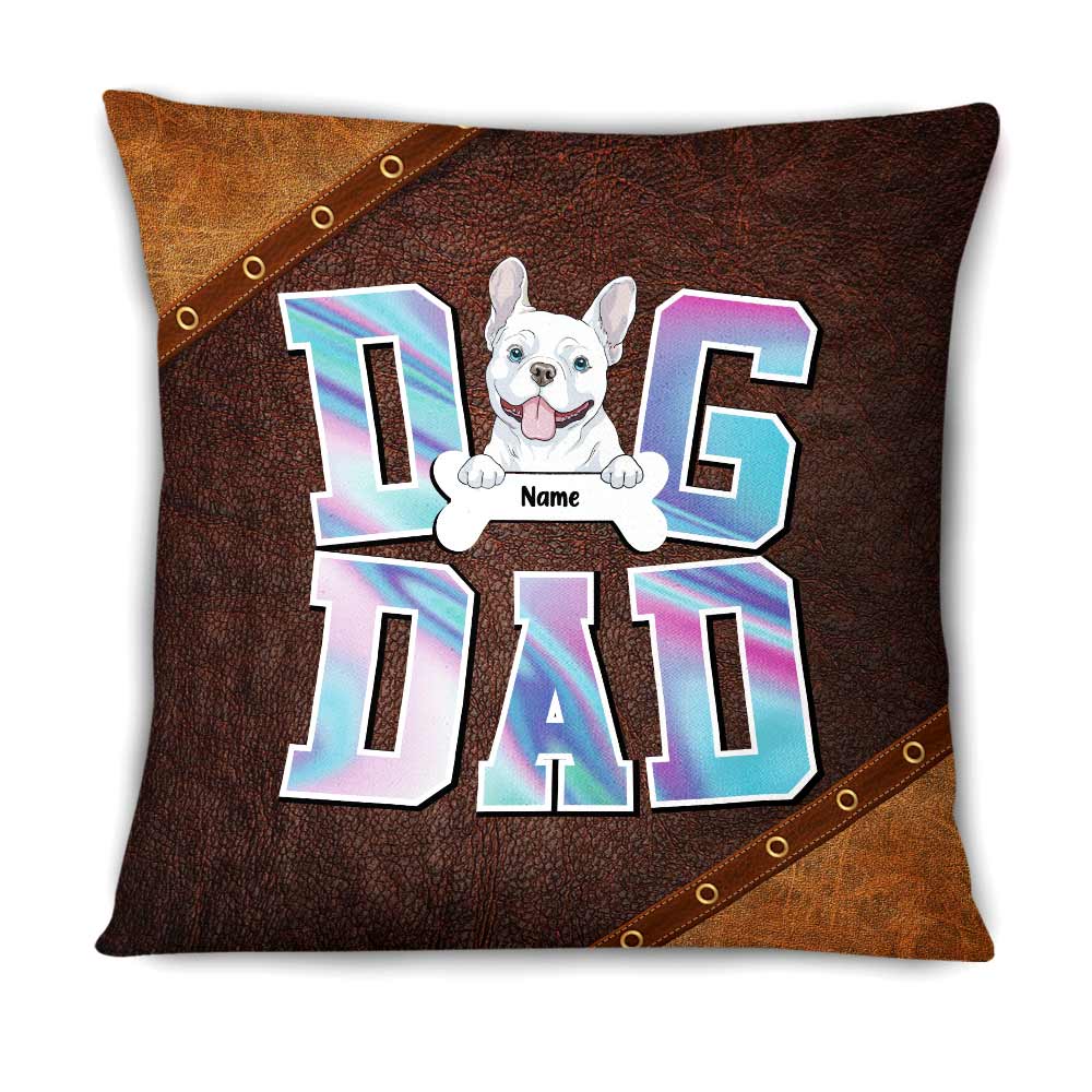 Personalized Dog Papa Gift, Gift For Dad, Father's Day Gift, Dog Dad Pillow - Thegiftio UK