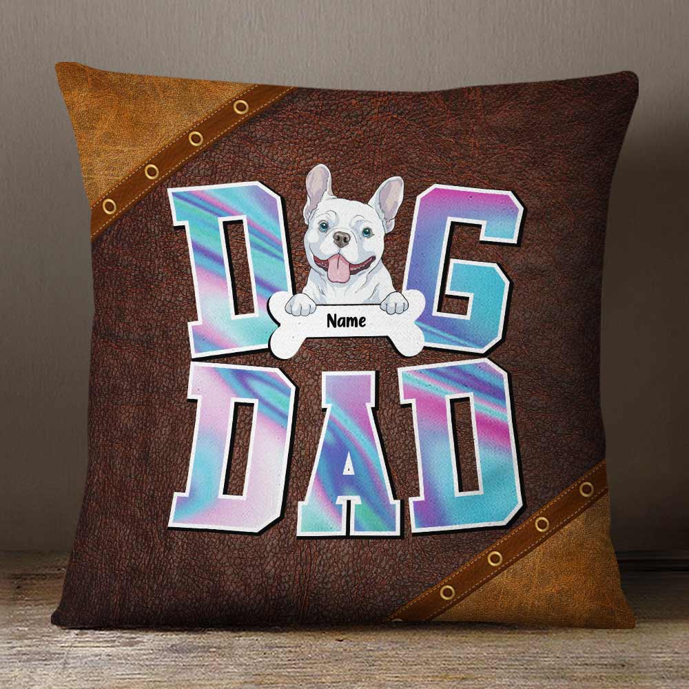 Personalized Dog Papa Gift, Gift For Dad, Father's Day Gift, Dog Dad Pillow