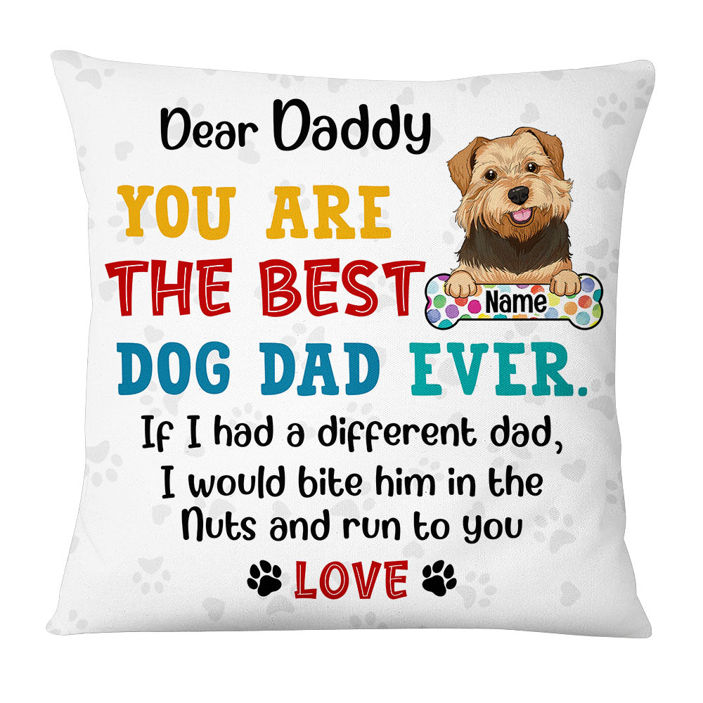 Personalized Gift For Dog Dad Papa, Gift For Dad Dog Dad Pillow - Thegiftio UK