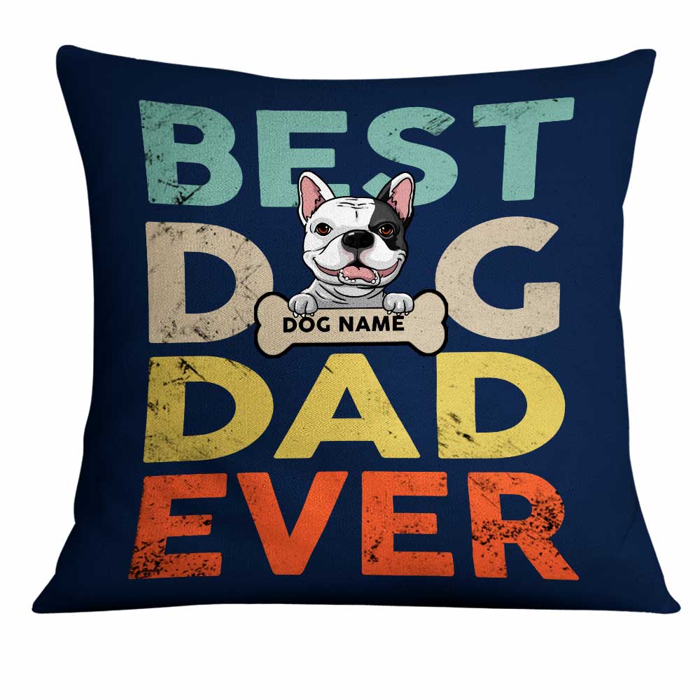 Personalized Dog Dad Gift, Dog Lovers Gift, Dog Dad Pillow - Thegiftio UK