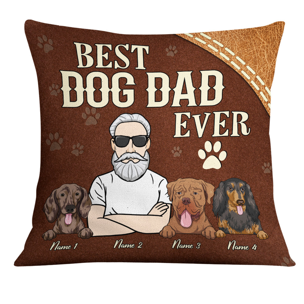 Personalized Dog Lover Gift, Dog Dad Just Ask Pillow - Thegiftio UK