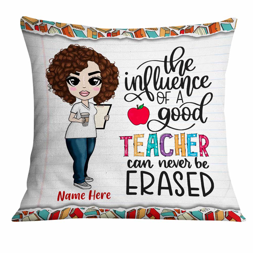 Personalized The Influence Of Proud Teacher Can Be Erased Pillow - Thegiftio UK