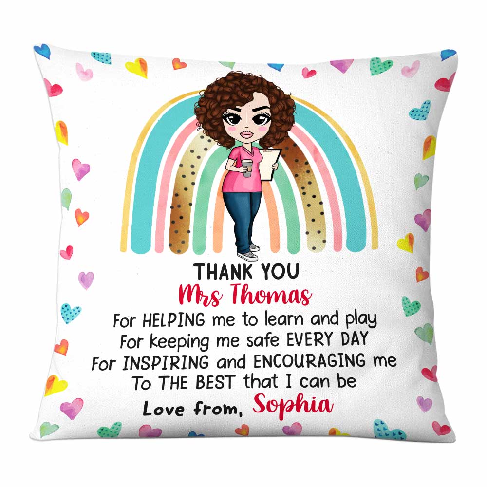 Personalized Teacher Appreciation Gift, Proud Teacher Pillow - Thegiftio UK