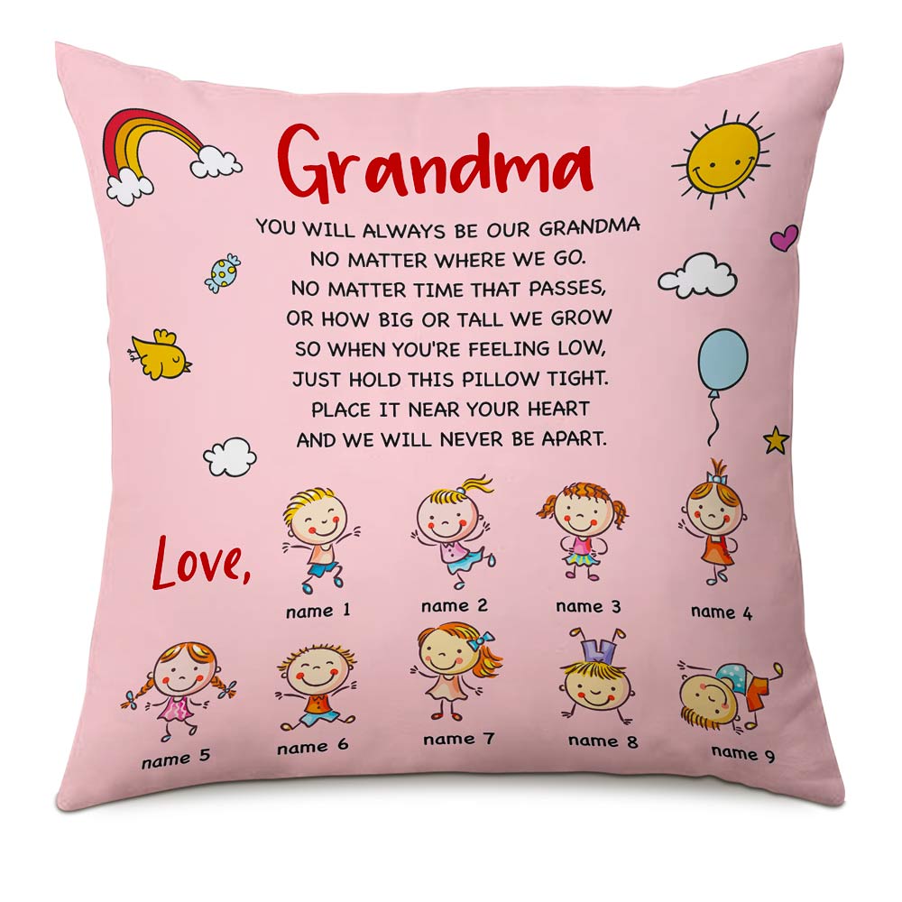 Personalized Grandma And Kids, Christmas Gift Pillow, You Will Always Be Our Grandma - Thegiftio UK