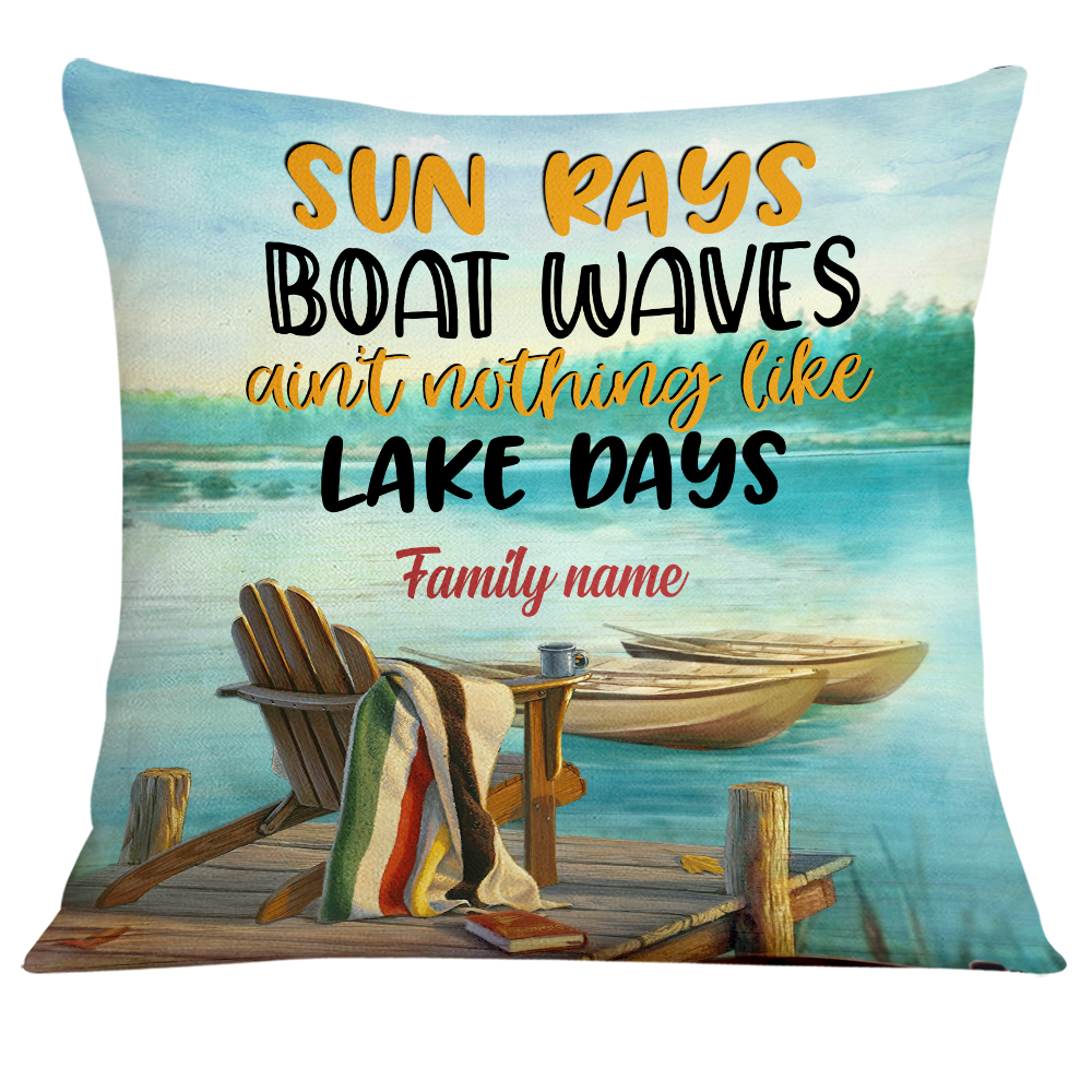 Personalized Lake House Gift, Lake Gift, Lake Days Pillow - Thegiftio UK