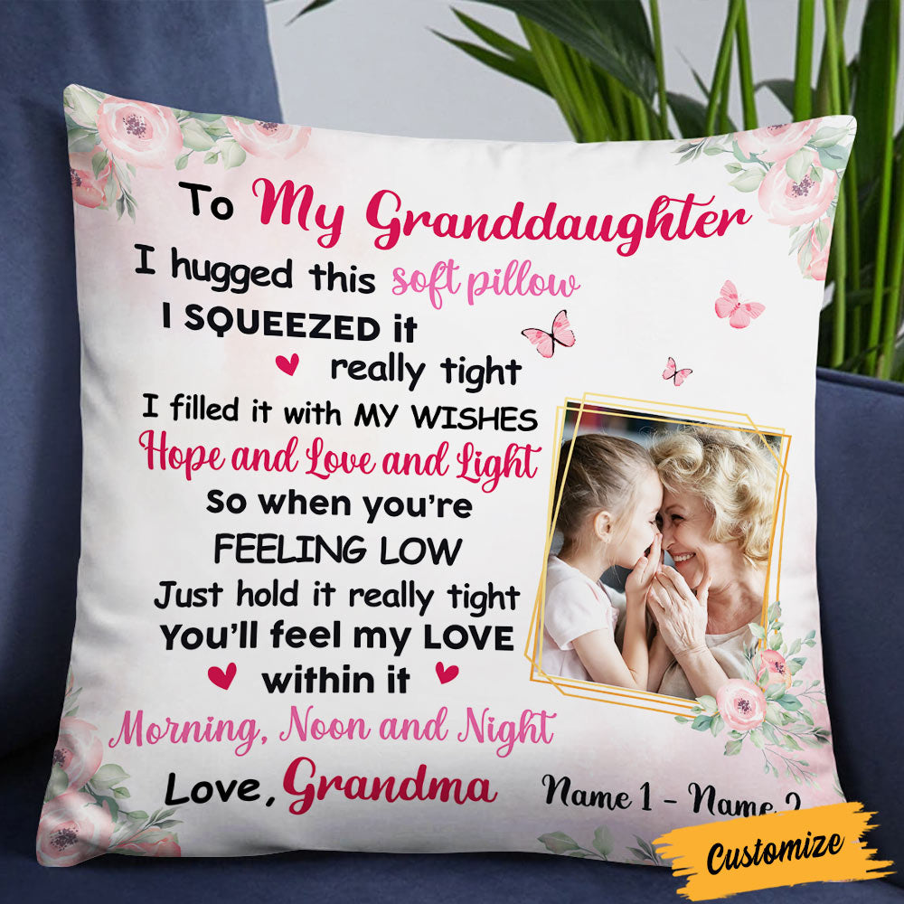Personalized Granddaughter Daughter Photo Pillow