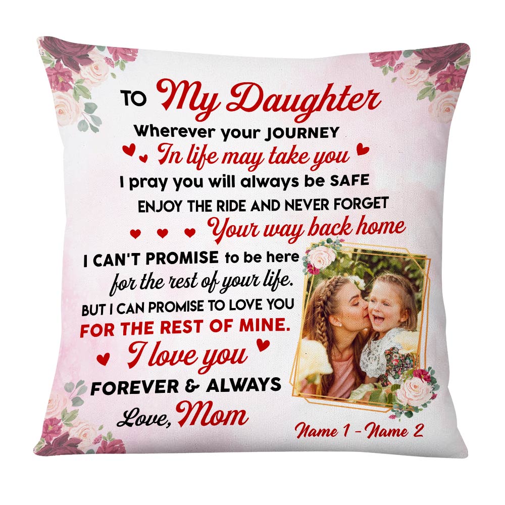 Personalized Mom Grandma Daughter Granddaughter Photo Pillow